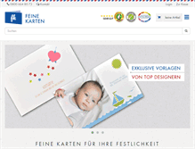 Tablet Screenshot of feinekarten.com